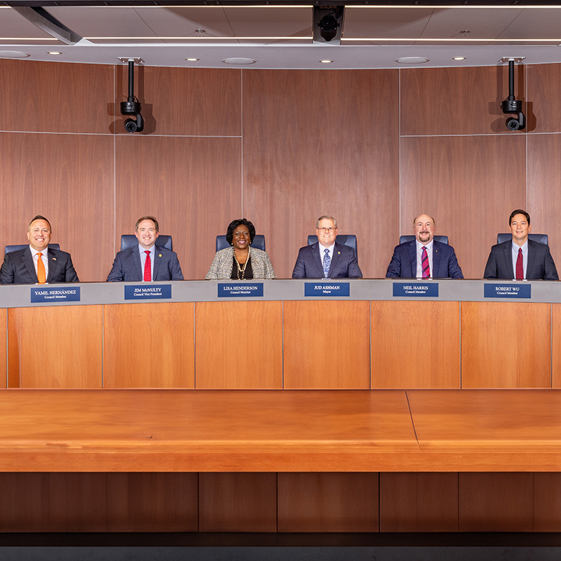 Mayor and Council at the dais